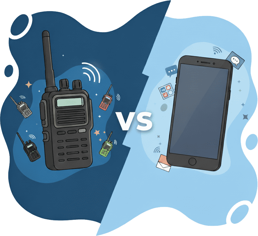 無線機と携帯電話の違い