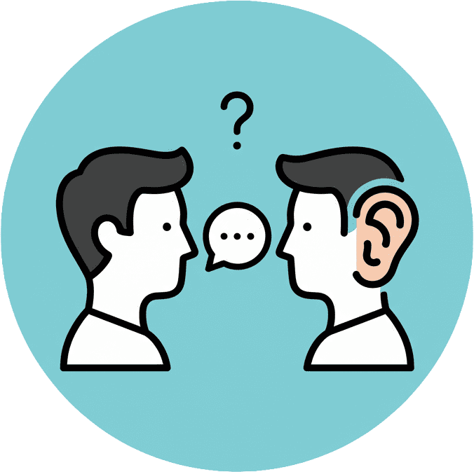 ヒアリングのイラスト